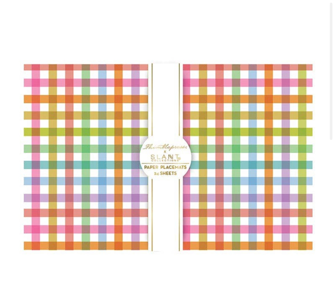 Placemats Paper Gingham