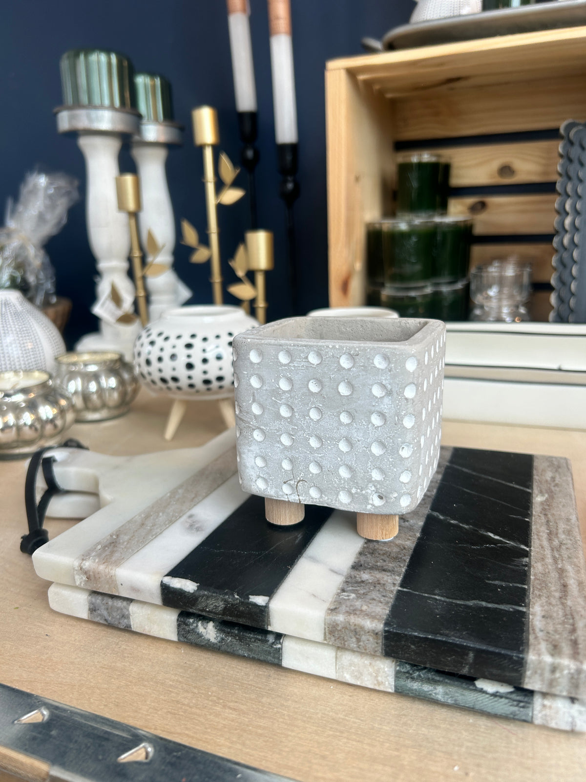 Square Polka Dot Vase
