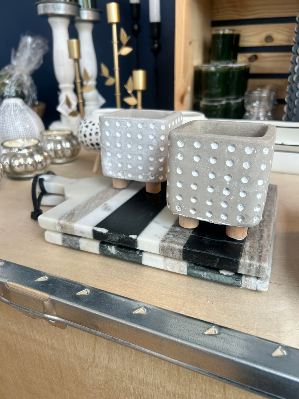 Square Polka Dot Vase