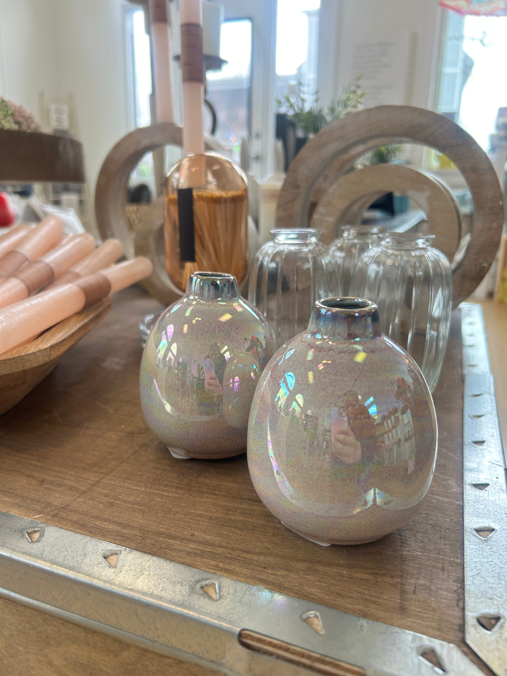 Pearlized Bud Vase