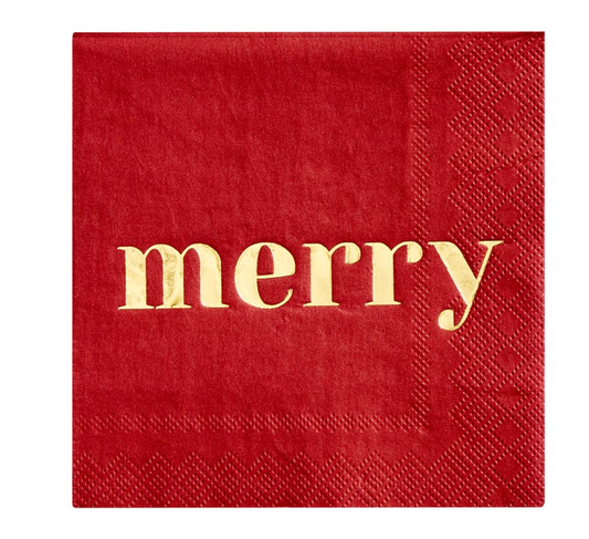 Red Merry Napkin