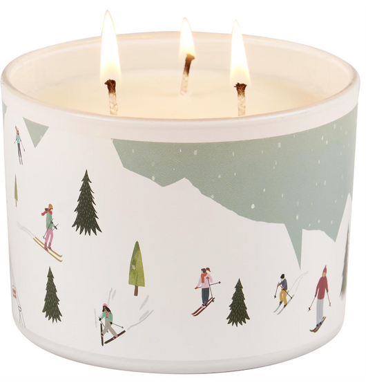 Skiing Pine Candle