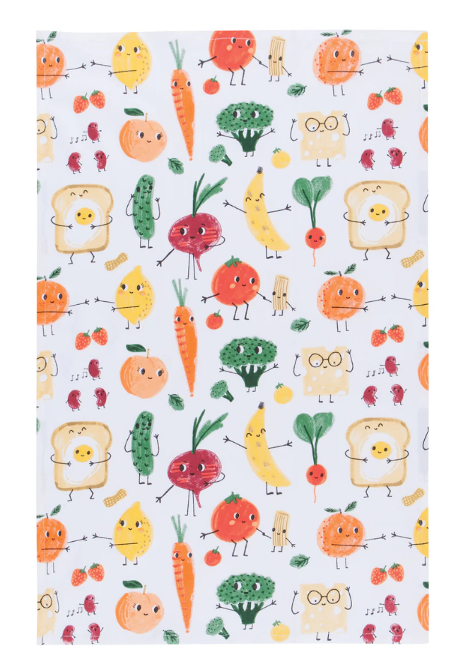 Funny Foods Tea Towel