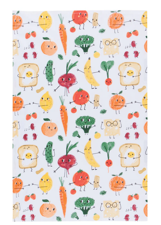 Funny Foods Tea Towel