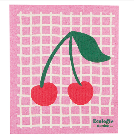 Very Cherry Swedish Dishcloth
