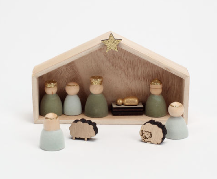 Flocked Nativity
