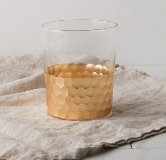 Gold Leaf Glass Tumbler