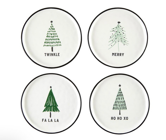 Green Holiday Plate Set