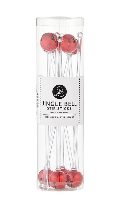 Red Jingle Bell Stir Sticks