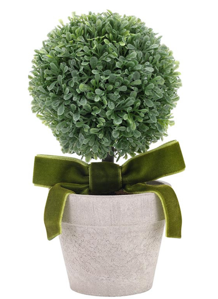 Topiary Pot with Bow (6.25")