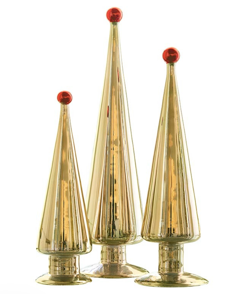 Gold Glass Tree Set
