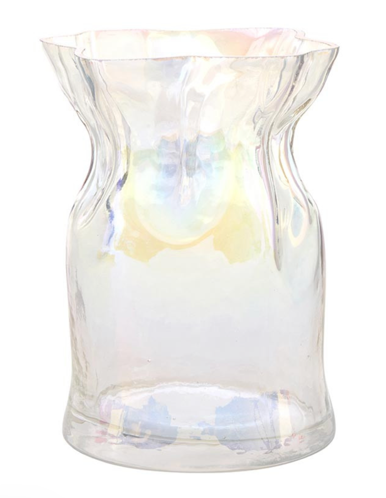 Luster Glass Cinched Bud Vase