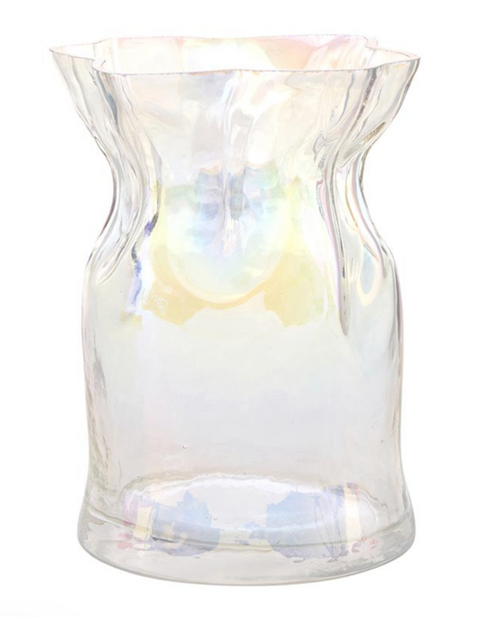 Luster Glass Cinched Bud Vase