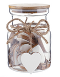 White Wood Heart Ornaments