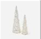 Silver curly tree – set of 2