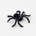 Flocked Black Spider