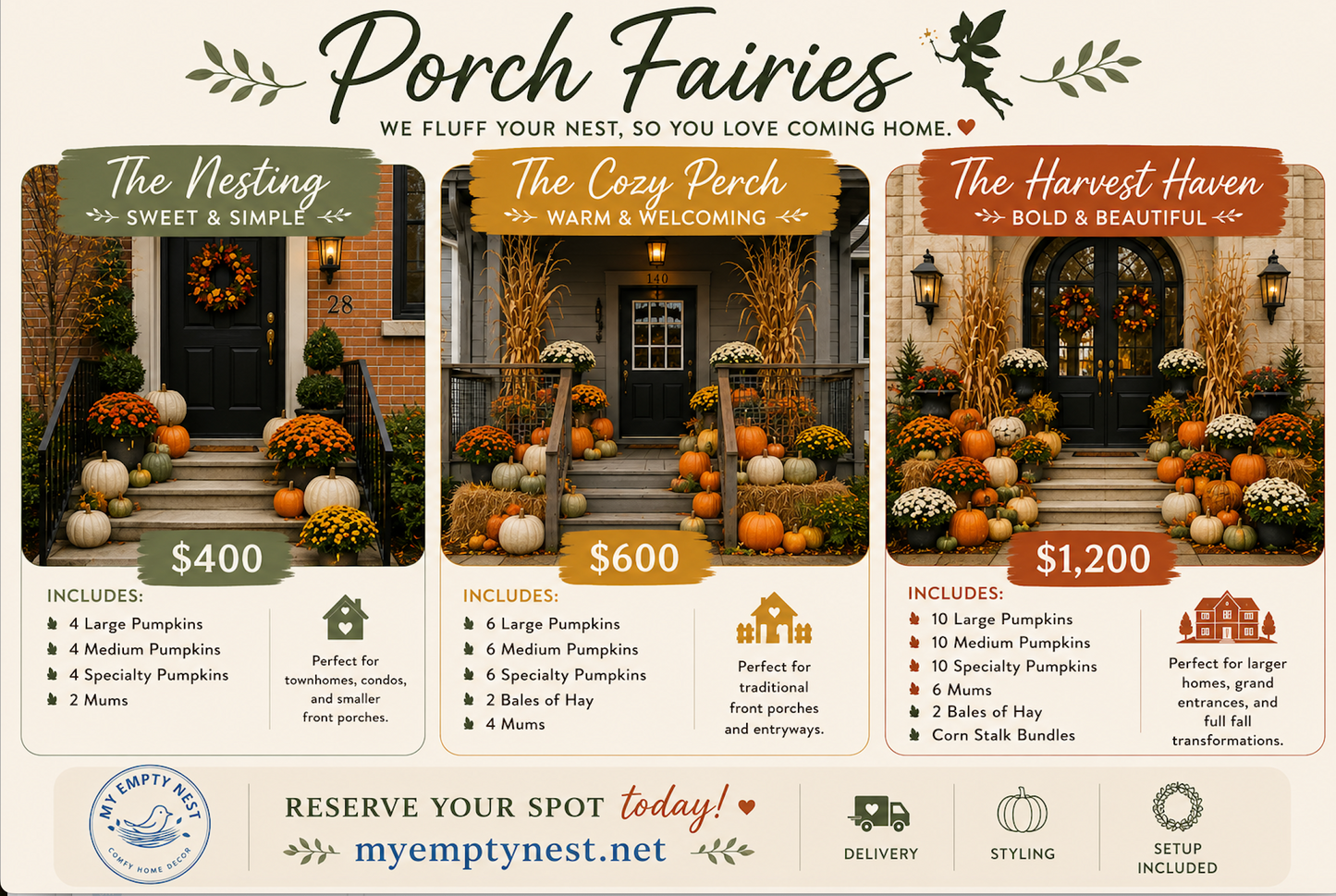 Porch Fairies - Fall