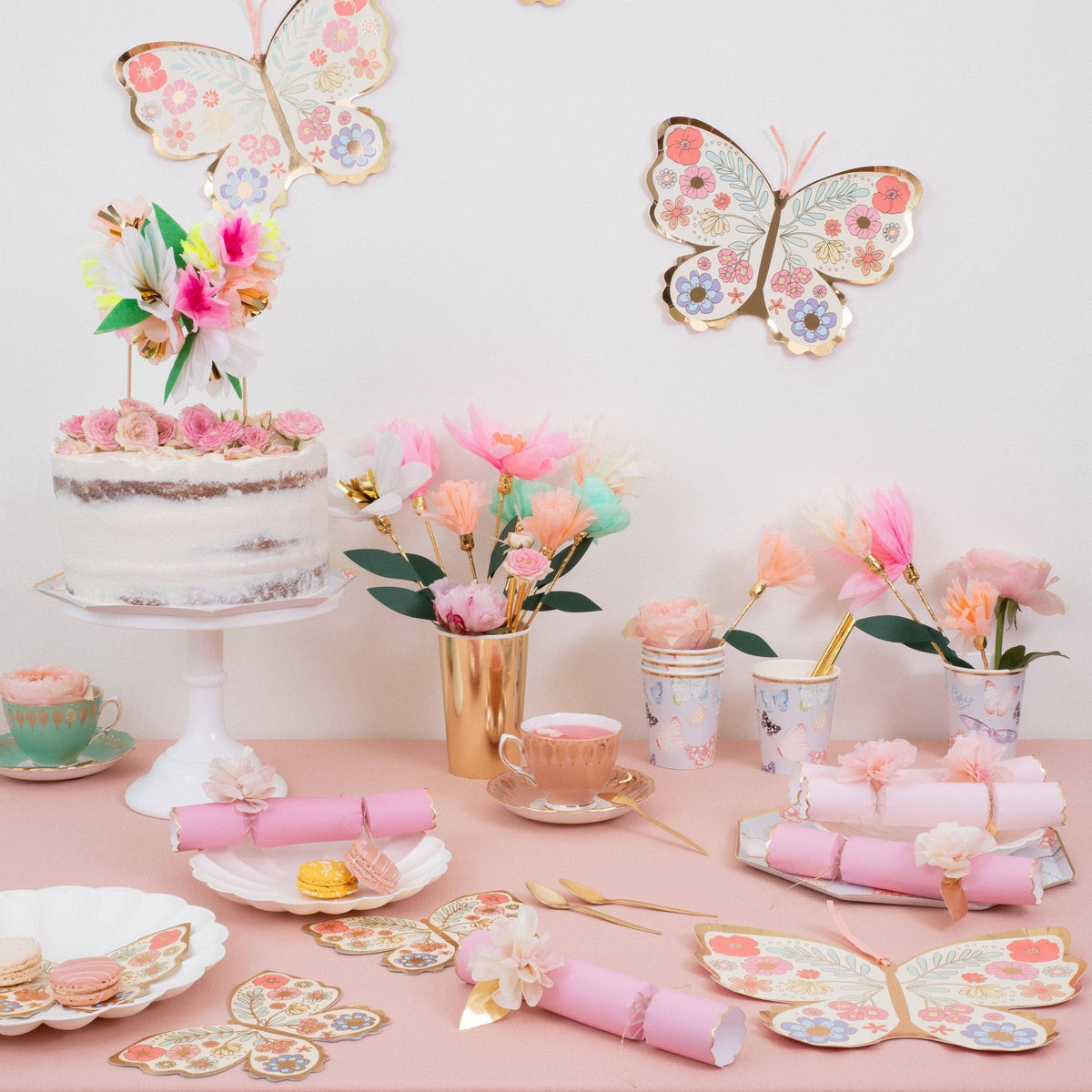 Tissue Floral Crackers