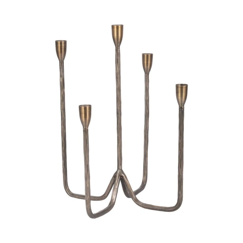 Metal Forged Five-Taper Candle Holder
