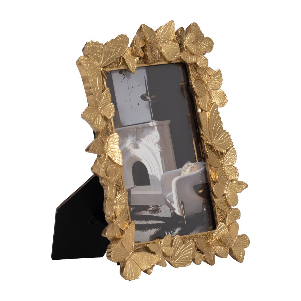 Gold Resin Butterflies Border