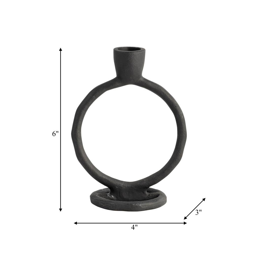 Metal Round Ring Taper Candle Holder