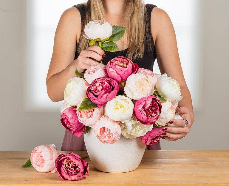 Full Peony Bouquet - 10"H