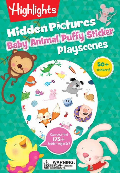 Baby Animal Puffy Sticker Playscenes