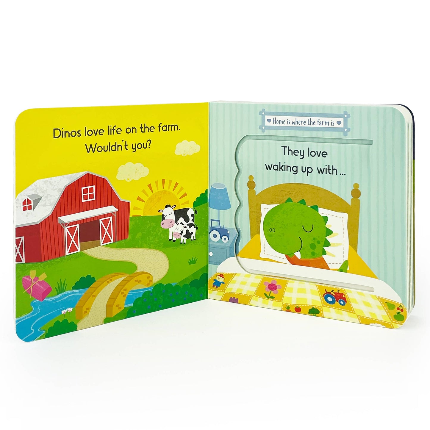 Dinos Love Tractors Farm Lift-a-Flap Board Book