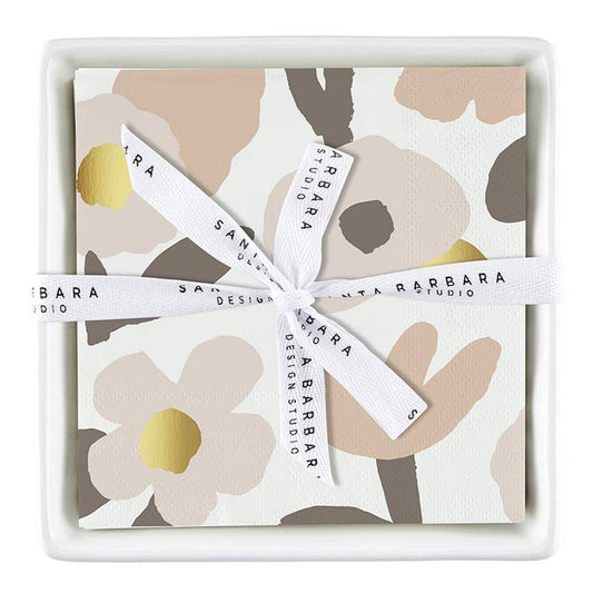 Ceramic Napkin - Flowers