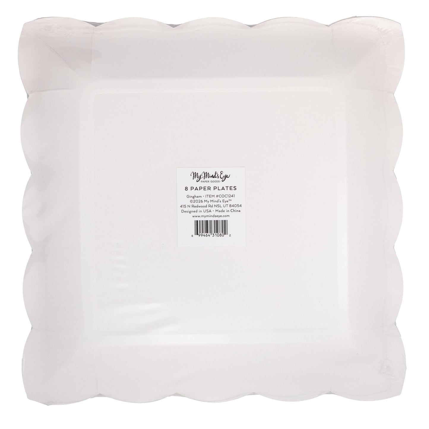 Light Brown Gingham Plate