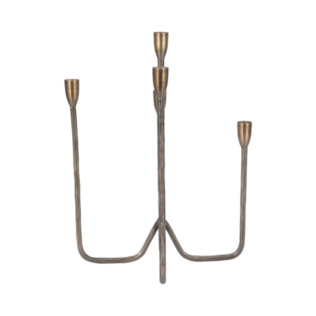 Metal Forged Five-Taper Candle Holder