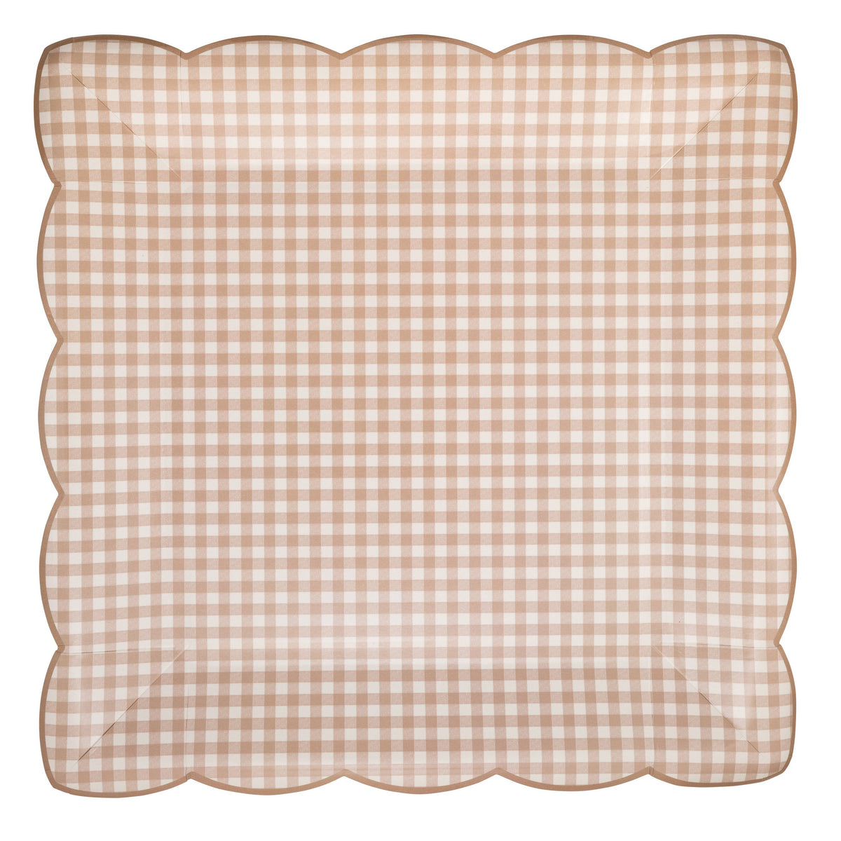Light Brown Gingham Plate