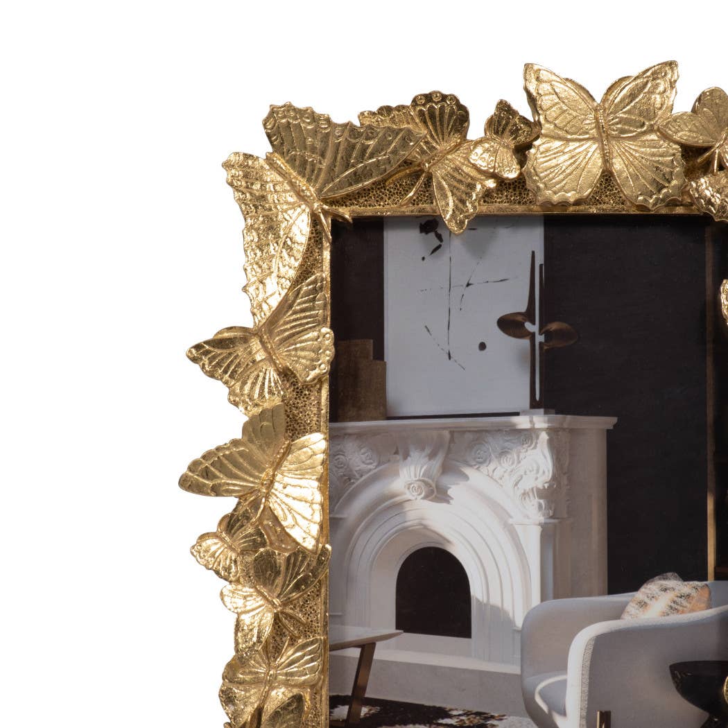 Gold Resin Butterflies Border
