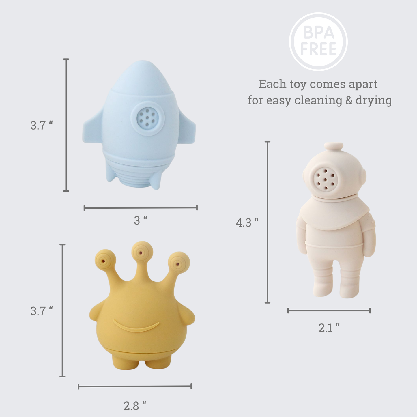 Bath Toy Set Space