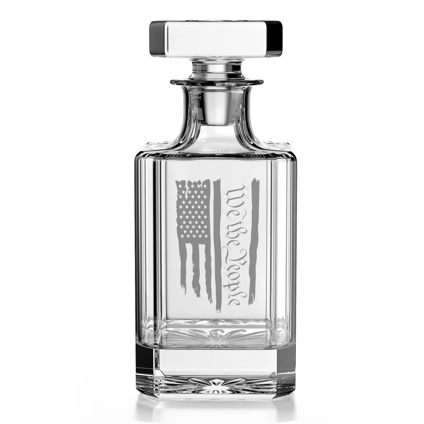 We The People American Flag Decanter